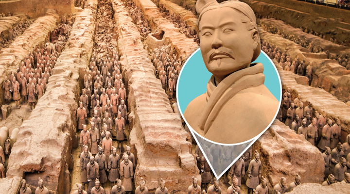 Image of an ancient Chinese army made of clay